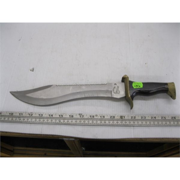 LONG BLADE KNIFE W/SAWBACK