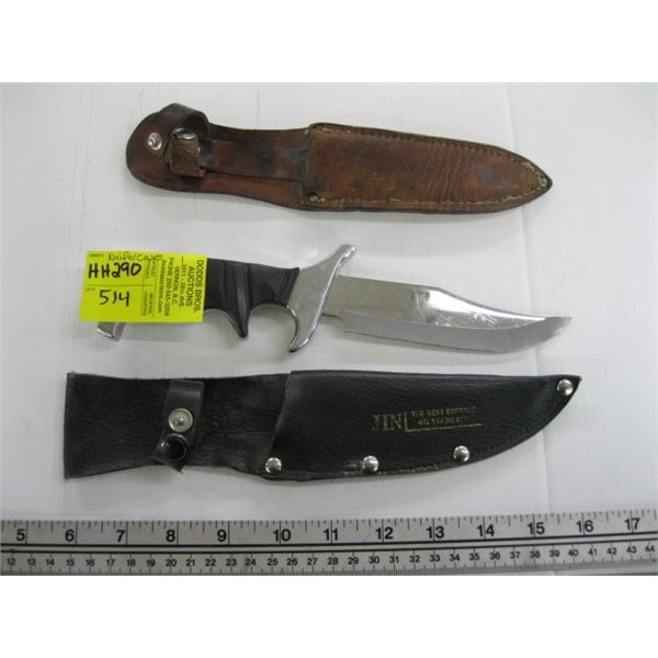 KNIFE W/SHEATH & EXTRA SHEATH