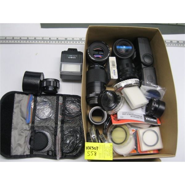 ASST. LENSES, CAMERA ACCESS., FLASH, ETC.