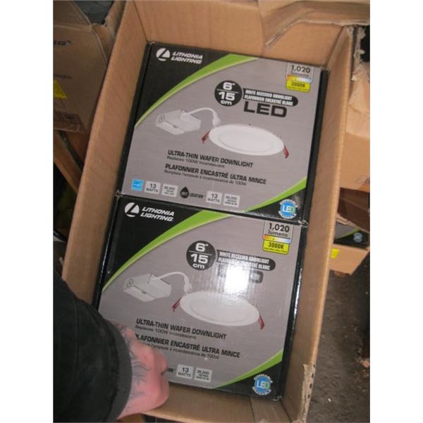 BOX OF 'NEW' LED LIGHT FIXTURES