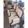 Image 2 : SET OF 3 - ANTIQUE UPHOLSTERED CHAIRS