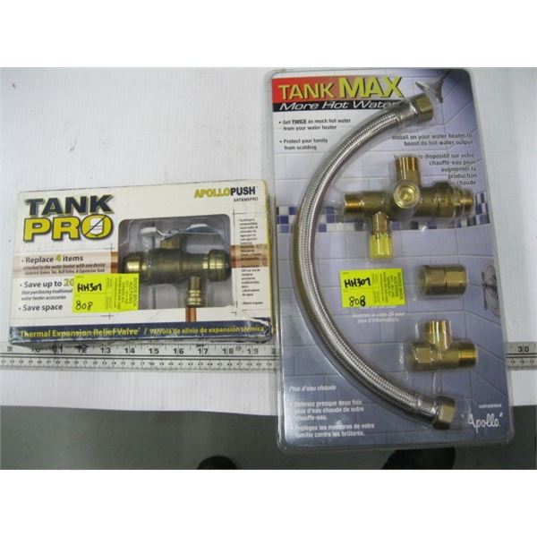 HOT WATER TANK RELIEF VALVE & TANK MAX HOT WATER TANK ACCESS.