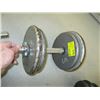 Image 3 : BARBELL W/WEIGHTS & 2 DUMBBELLS