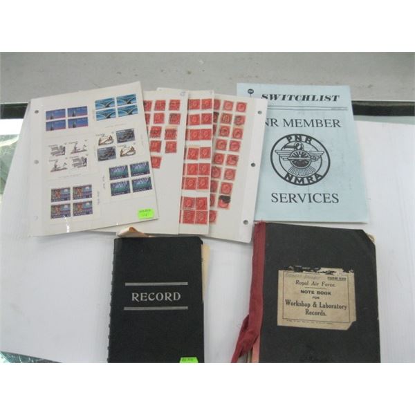 MISC: STAMPS, RECORD BOOK, ETC.