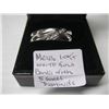 Image 3 : MEN'S 10KT WHITE GOLD BAND W/5 SM. DIAMONDS, SZ 13