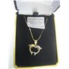 Image 3 : LADIES 10KT DOLPHIN HEART 18' NECKLACE