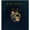 Image 1 : 14KT GOLD 'LOVE' PENDANT