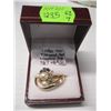 Image 1 : LADIES 14KT DIAMOND, PEARL & SAPPHIRE RING W/A $2,225, SZ 7