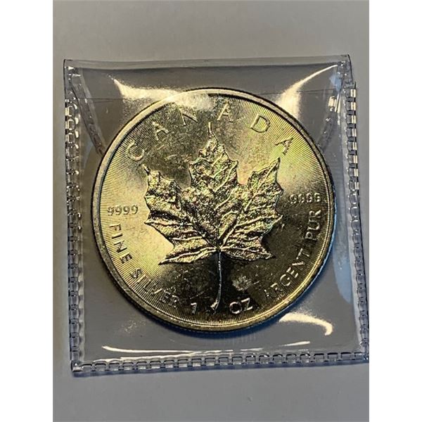 2016 $5 .999 FINE SILVER 'MAPLE LEAF' COIN (TAX EXEMPT)