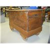 Image 2 : CARVED WOODEN CHEST W/SPLIT TOP