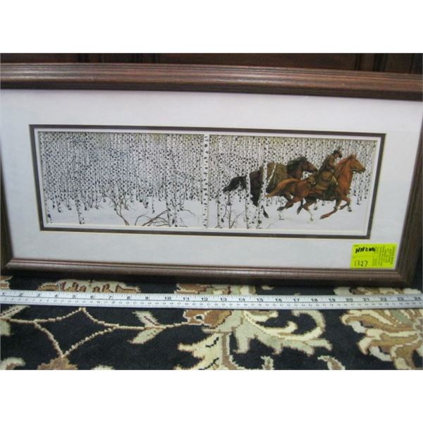 FRAMED PRINT OF THE HORSE & PACKHORSE BY BEV DOOLITTLE