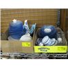 Image 1 : 2 BOXES OF ASSORTED DISHWARE - BLUE DISHES, ETC.