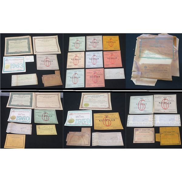 Multiple Vintage Arizona Liquor Licenses & Tax Stamps 1930's-1960's