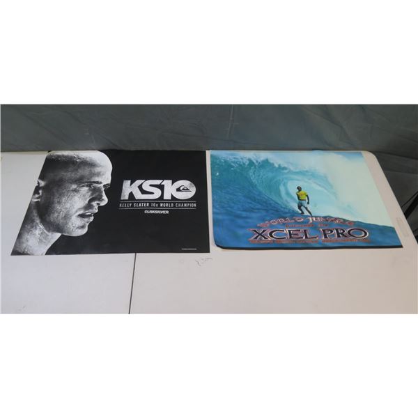 Qty 2 Posters: Kelly Slater & World Jungle Xcel Pro