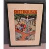 Image 1 : Don't Look Back Artwork w/ Artist Mark 1985, Framed 18"x24"