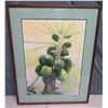 Image 1 : Large Papaya Tree Artwork Signed Stan Yamauchi 1986, Framed 30" x 39"