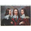 Image 1 : Trio of Male Figures Artwork Stamped Fredrix 36, Unframed, 36"x24"