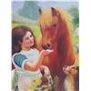 Image 6 : Girl w/ Horse Artwork, Unframed, 24"x36"