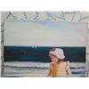 Image 2 : Girl at the Beach Artwork, Unframed, 24"x36"