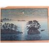 Image 2 : Ocean Landscape Artwork w/ Asian Markings (edge damaged)