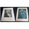 Image 1 : Qty 2 Black & White Unframed Artwork 26"X19":   'Danton' by Musee Carnavalet  & 'La Servante'  by R.