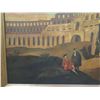 Image 3 : Very Large Framed Roman Colosseum Artwork on Canvas, Signed Rovath 66"x54" (canvas damaged)