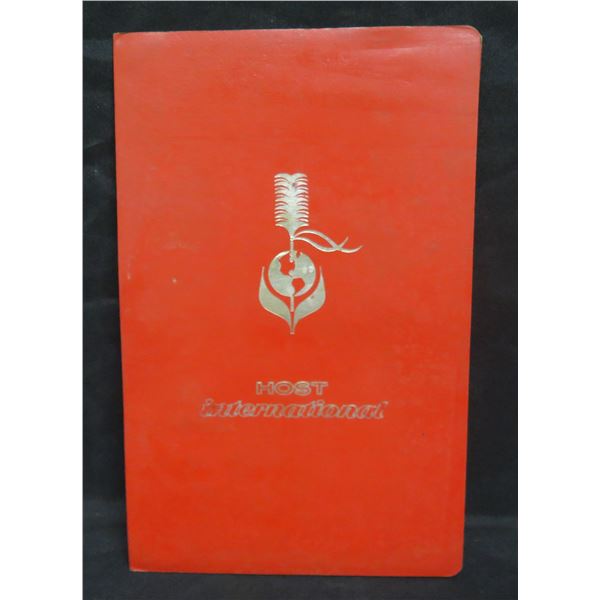 Host International Dinner Menu 18 x14 