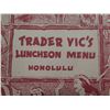 Image 2 : Trader Vic's Honolulu Luncheon Menu 18"x11"