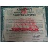 Image 2 : Qty 3 Trader Vic's Honolulu Hawaii Trading License Dated 1951, Signed 11"x9"