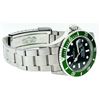 Image 4 : Rolex Mens Stainless Steel Black Dial Green Insert Anniversay Edition Submariner