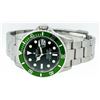 Image 7 : Rolex Mens Stainless Steel Black Dial Green Insert Anniversay Edition Submariner