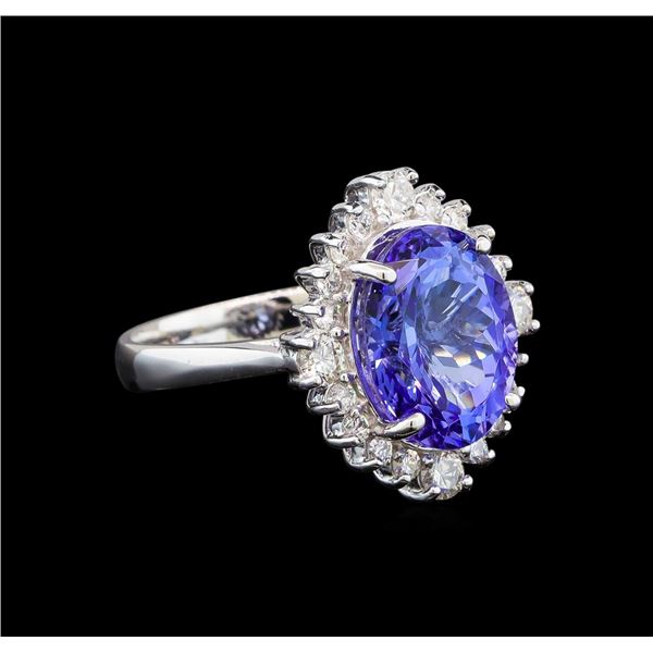 14KT White Gold 3.67 ctw Tanzanite and Diamond Ring