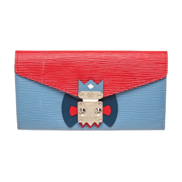 Louis Vuitton Red Blue Leather Tribal wallet