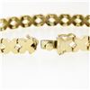 Image 3 : Estate 14K Yellow Gold Smooth Polished "X" Diamond Link Line Stackable Bracelet