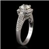 Image 3 : 1.00 ctw SI3 CLARITY CENTER Diamond 18K White Gold Ring (1.80 ctw Diamonds) EGL