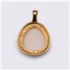 Image 4 : 18K Yellow Gold Diamond Yellow Sapphire & Large Coober Pedy Opal Pendant by Carl
