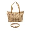 Image 1 : MCM Beige Leather Visetos Shoulder Bag