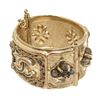 Image 5 : Chanel Gold-tone Calfskin & Labradorite CC Wide Cuff Bangle