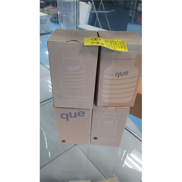 4 - QUE POP UP WATER BOTTLES