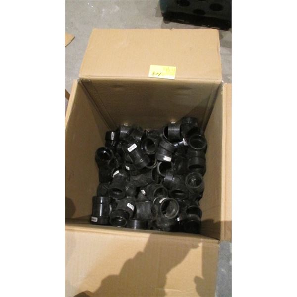 BOX OF 1 1/2" ABS PIPE FITTINGS