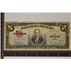 Image 1 : 1934 CUBA 1 PESO BILL WITH WRITING ON THE REVERSE