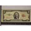 Image 1 : 1953-C US $2 RED SEAL NOTE.  INK ON OBVERSE