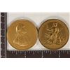 Image 1 : 2-1 3/4" BRONZE MEDALS MAJOR HENRY LEE AND