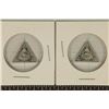Image 1 : 2-2 GRAMS .999 FINE SILVER PROOF TRIANGLE INGOTS
