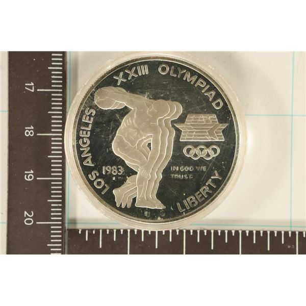 1983-S US PROOF SILVER $1 "OLYMPIAD" IN HARD