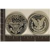 Image 2 : 2 PROOF REPLICAS OF US COINS: 1804 US DOLLAR &