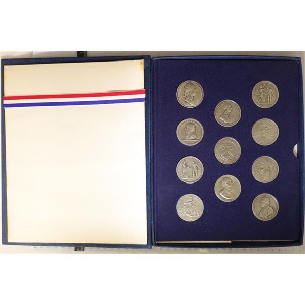 11 AMERICAS 1ST MEDALS ALL 1 1/2  ANTIQUES FINISH