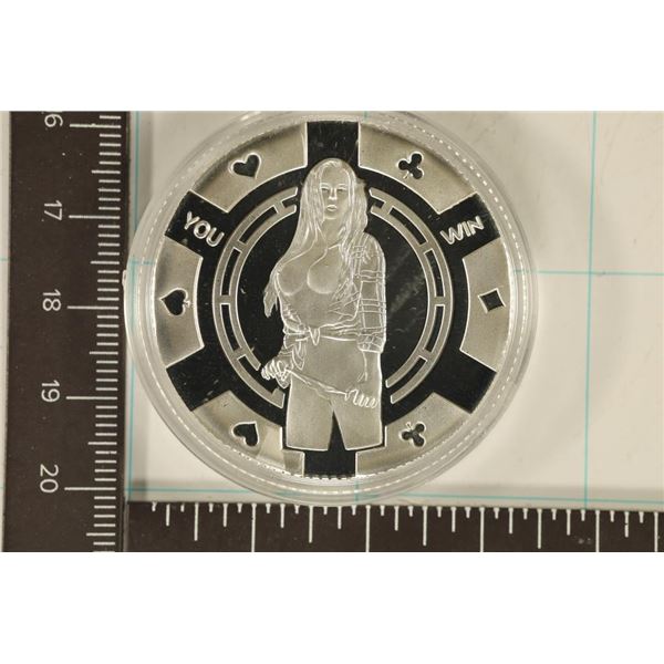 1 TROY OZ .999 FINE SILVER PROOF ADULT THEMED