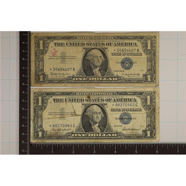 1957 &1957-B US $1 SILVER CERT STAR NOTES