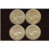 Image 1 : 1962, 63, 64 & 1964-D WASHINGTON SILVER QUARTERS